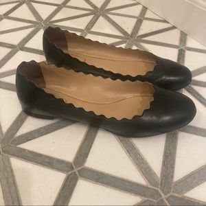 Chloe Black Leather Ballet Flats Size 8.5